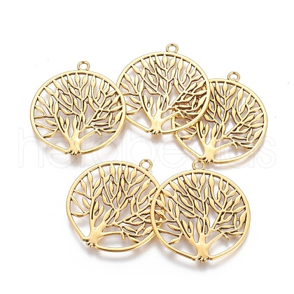 Tibetan Style Zinc Alloy Pendants TIBEP-EA11591YKG-AG-FF-1