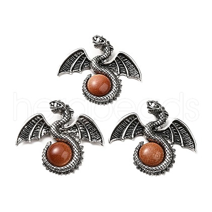 Synthetic Goldstone Big Pendants G-B033-07S-1