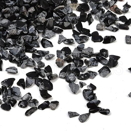 Natural Snowflake Obsidian Beads G-U032-A08-1