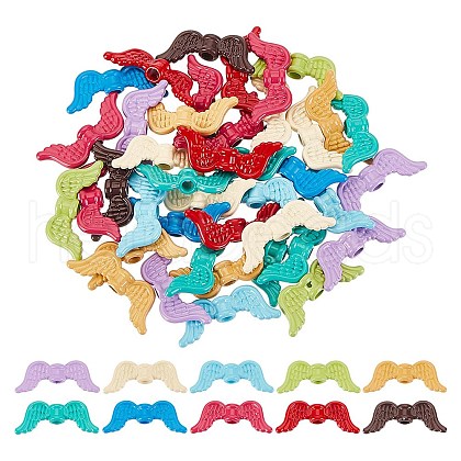 ARRICRAFT 50Pcs Paint Zinc Alloy Beads FIND-AR0005-04A-1