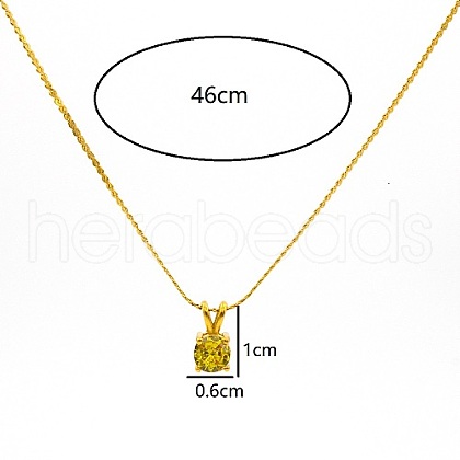 Real 18K Gold Plated Stainless Steel Pendant Necklaces CP2918-11-1