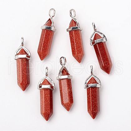 Synthetic Goldstone Pointed Pendants G-F295-03G-1