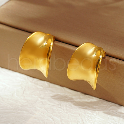 Stylish Stainless Steel Geometric Stud Earrings for Women's Daily Wear IS3855-1