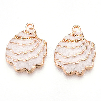 Rack Plating Alloy Enamel Pendant ENAM-Q449-12G-04-1