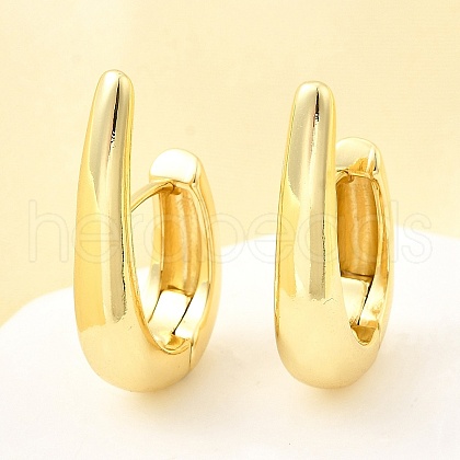 Brass Teardrop Hoop Earrings EJEW-Z121-09G-1