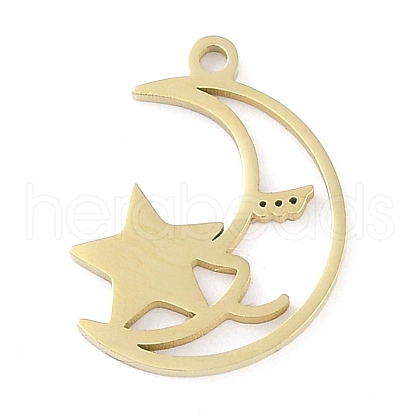 Ion Plating(IP) 304 Stainless Steel Pendants STAS-P366-76G-1