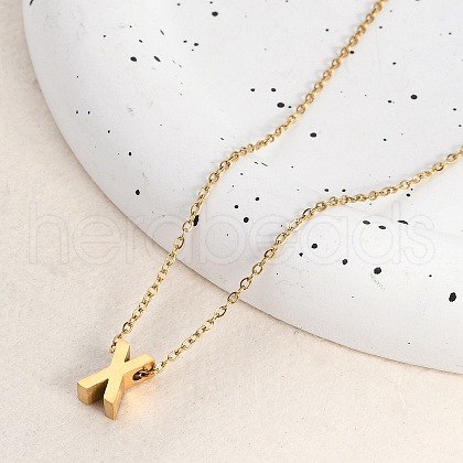 Ion Plating(IP) 304 Stainless Steel Pendant Necklaces NJEW-R050-01G-24-1