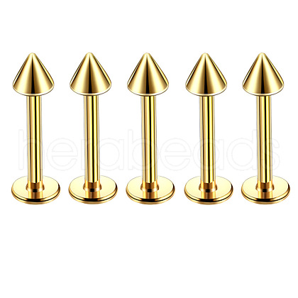 304 Stainless Steel Cone Internally Threaded Labrets for Women Men WG9B6EB-10-1