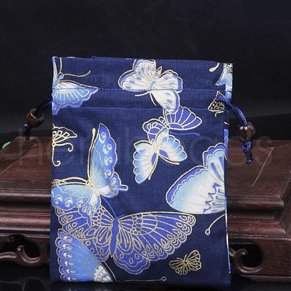 Chinese Style Rectangle Cloth Printed Drawstring Gift Bags PW-WG9C527-15-1