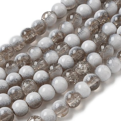 Crackle Glass Beads Strands X1-GLAA-U001-6mm-06-1