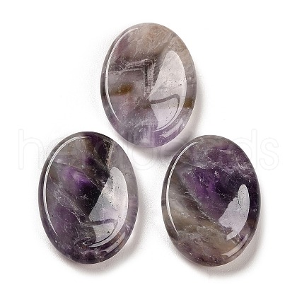 Mother's Day Gifts Natural Amethyst Oval Worry Stone G-R487-01F-1