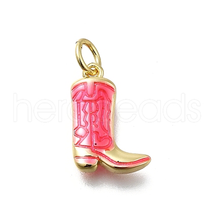 Brass Enamel Pendants KK-K400-50G-03A-1
