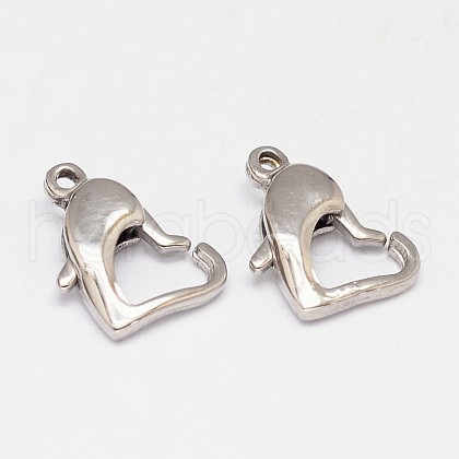 Tarnish Resistant 304 Stainless Steel Lobster Claw Clasps STAS-D069-04-1
