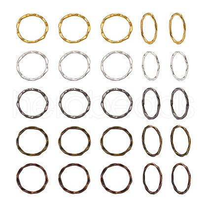 Craftdady 250Pcs 5 Colors Alloy Linking Rings FIND-CD0001-11-1