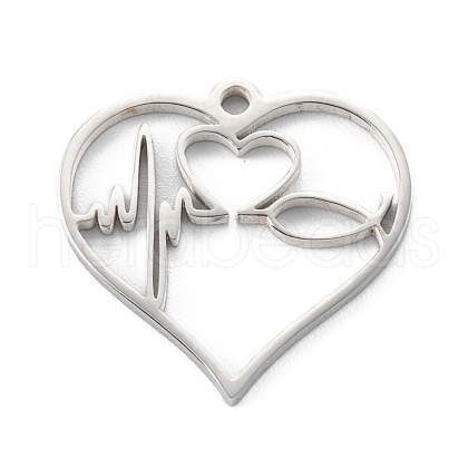 Non-Tarnish 304 Stainless Steel Pendants STAS-G251-08P-1