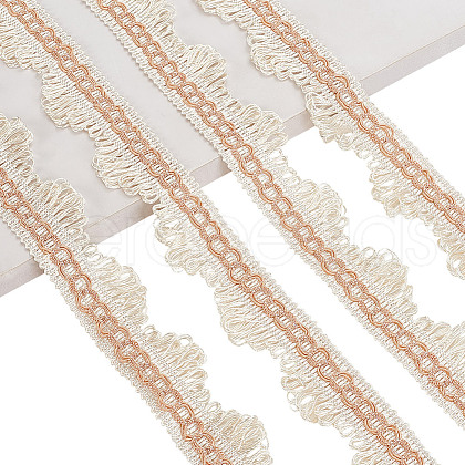 15M Beading Sequins Polyester Tassel Ribbons OCOR-WH0082-282-1
