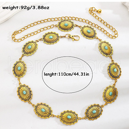 Bohemian Style Alloy Geometric Link Chain Waist Belly Chains FS-WG11763-04-1