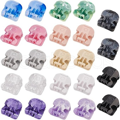 12 Pairs 12 Colors Plastic Shoelaces Buckle Lock FIND-FG0003-90-1
