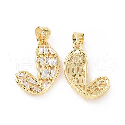 Brass Micro Pave Cubic Zirconia Pendants ZIRC-P106-31G-1