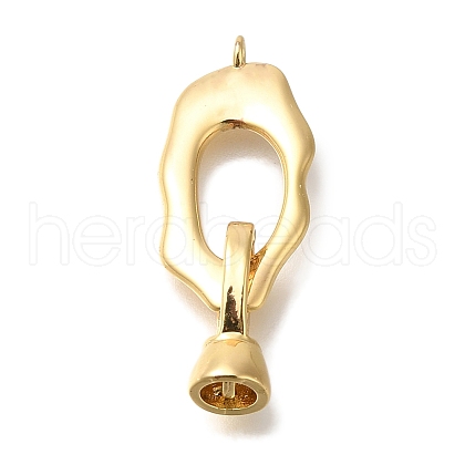 Brass Fold Over Clasps KK-K389-007G-1