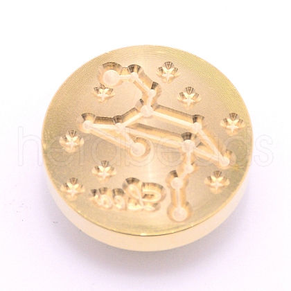 Brass Wax Sealing Stamp Head AJEW-TAC0026-01LG-05-1