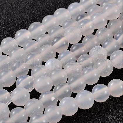 Natural White Agate Beads AGAT-6D-14-1