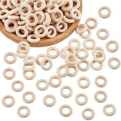  70Pcs 4 Style Unfinished Wood Slices DIY-NB0007-67-1