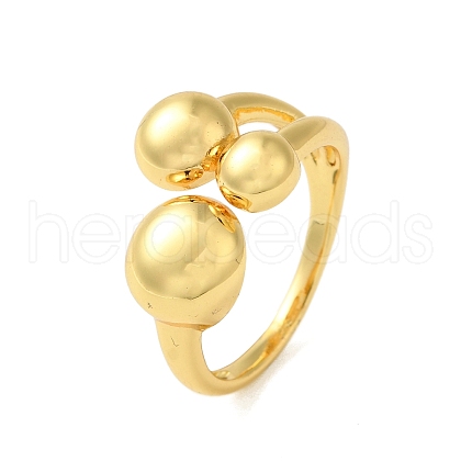 Brass Open Cuff Rings for Women RJEW-A048-05G-1