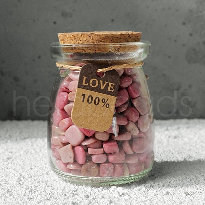 Natural Pink Opal Chip Healing Crystals Wishing Bottles PW-WGA5289-12-1
