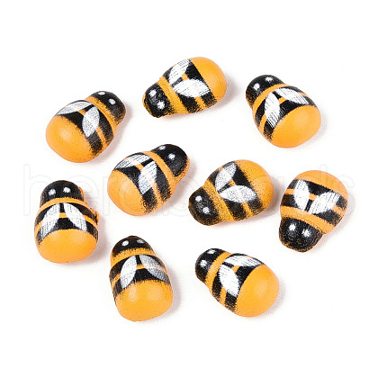Natural Wood Spray Painted Self-adhesive Cabochons WOOD-N018-02-1