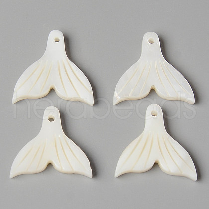 Natural Freshwater Shell Pendants SHEL-N026-83-1