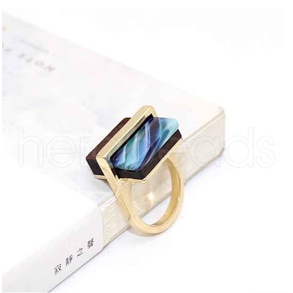 Alloy & Acrylic Finger Rings FS-WGBCC26-01-1