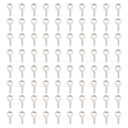 DICOSMETIC 1000Pcs Iron Screw Eye Peg Bails IFIN-DC0001-01P-1