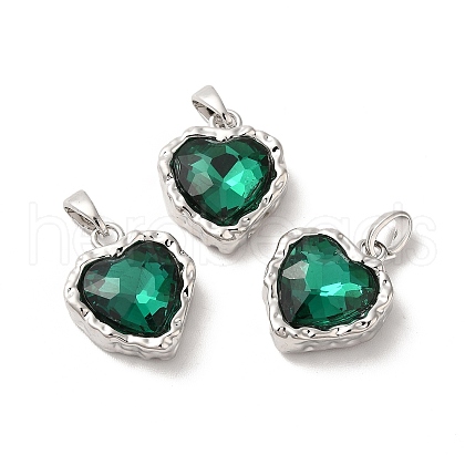 Brass Micro Pave Cubic Zirconia Pendants KK-M243-02P-1