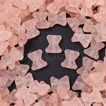 Frosted Transparent Acrylic Beads OACR-P029-20B-02-1