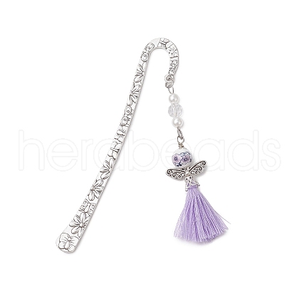 Alloy Hook Bookmarks AJEW-JK00366-06-1