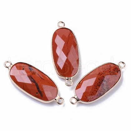 Natural Red Jasper Links Connectors G-R472-03E-1