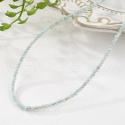 Natural Amazonite Beaded Necklaces NJEW-K114-A-A07-1
