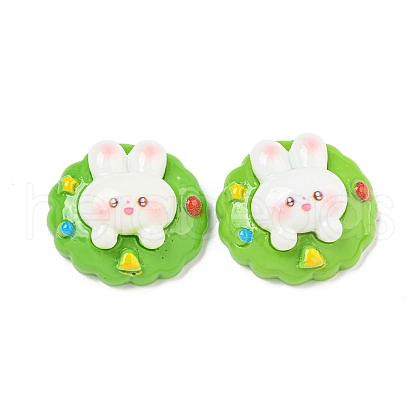 Christmas Rabbit Theme Opaque Resin Decoden Cabochons CRES-B022-04C-1