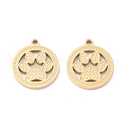 PVD Vacuum Plating 304 Stainless Steel Pendant Cabochon Settings for Enamel STAS-P295-18G-1