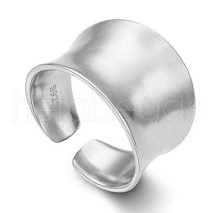 SHEGRACE Rhodium Plated 925 Sterling Silver Cuff Rings JR749A-1