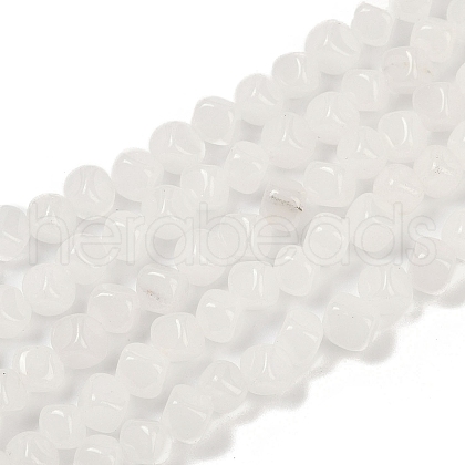 Natural White Jade Beads Strands G-A257-A04-01-1