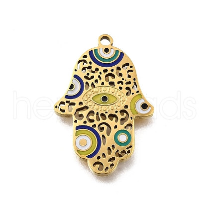 304 Stainless Steel Enamel Charms STAS-K256-26B-G-1