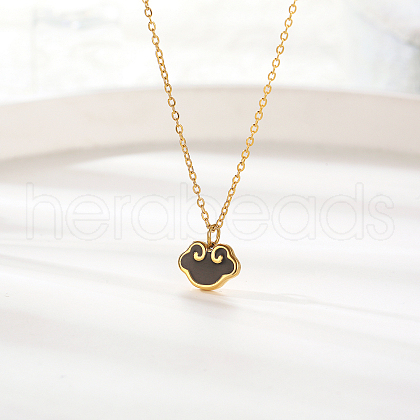Vintage Stainless Steel Cloud Pendant for Women's Daily Wear XT0264-1-1