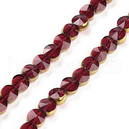 Electroplate Glass Beads Strands EGLA-C005-03A-1