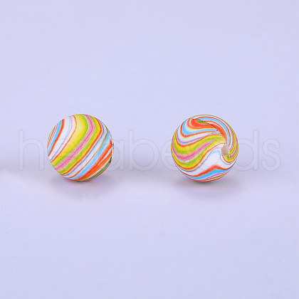 Printed Round Silicone Focal Beads SI-JX0056A-57-1