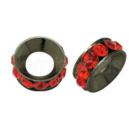 Brass Rhinestone Spacer Beads RB-A020-9mm-21B-1