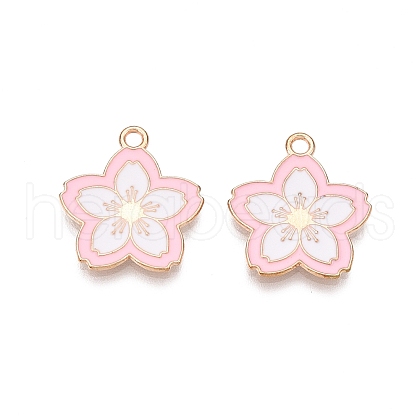 Light Gold Plated Alloy Enamel Pendants PALLOY-N176-28C-RS-1