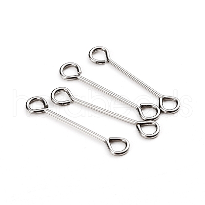 Tarnish Resistant 304 Stainless Steel Eye Pins STAS-I141-01B-P-1