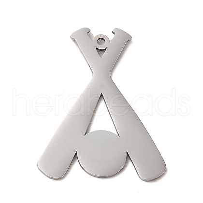 Non-Tarnish 304 Stainless Steel Pendants FIND-Z025-02P-1